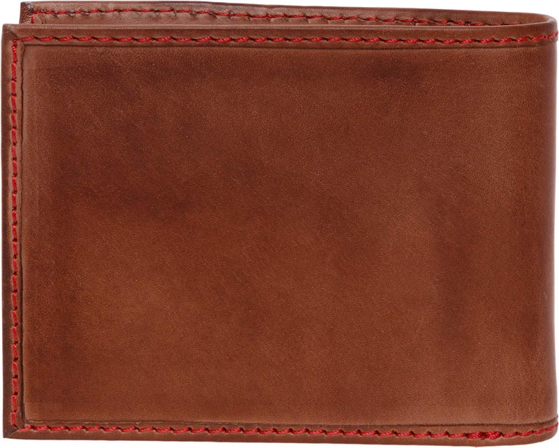Rawlings Mens Tanned-leather Baseball Stitch Embroidered Wallet - (Dark Brown) - Image 3